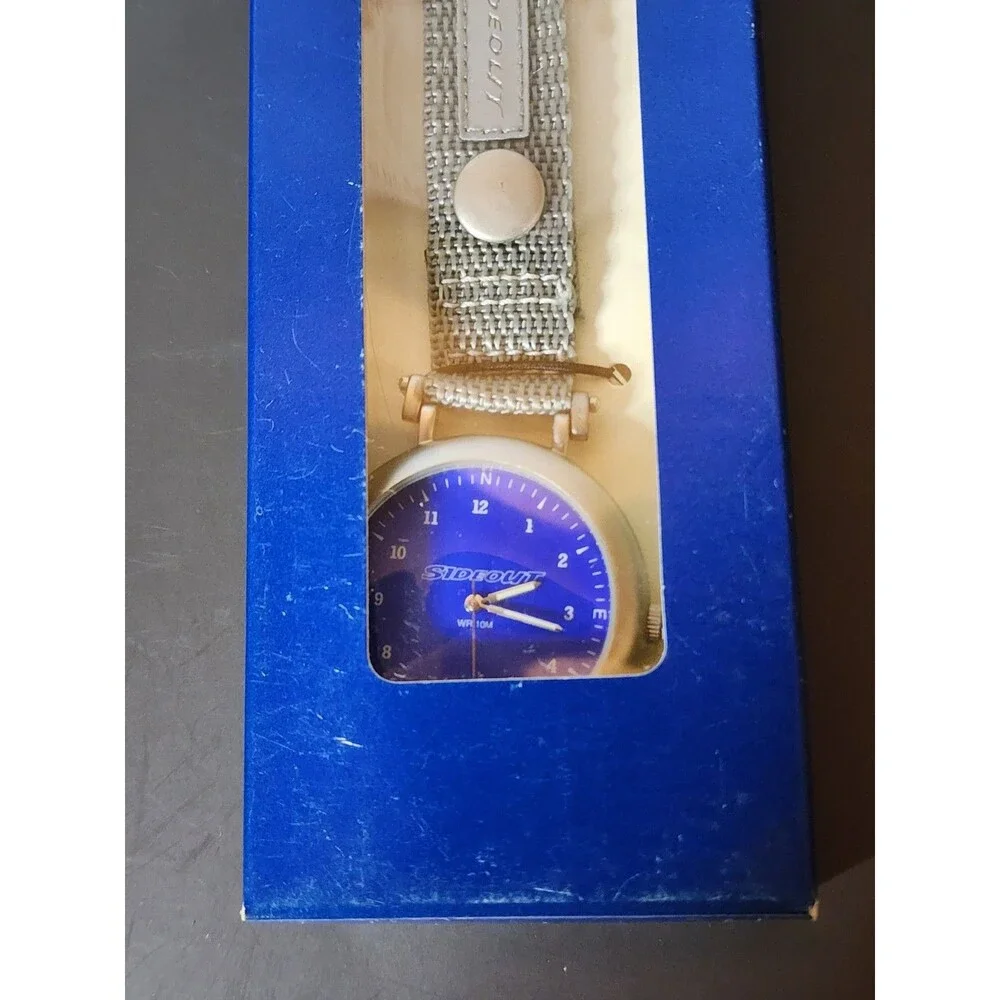 Vintage Sideout Carabiner Clip Watch Purple Dial NIB 90s Backpack Golf Hiker NOS